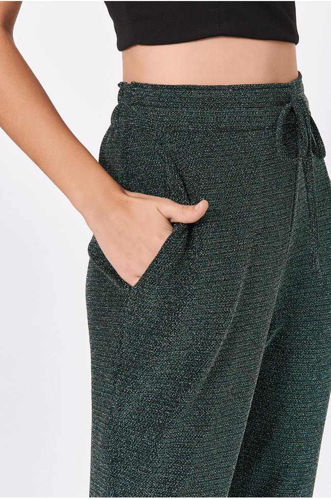 calça de lurex